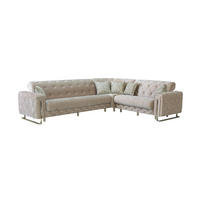 ECKSCHLAFSOFA Shimla Beige - Langer Schenkel Links - Beige, Holzwerkstoff/Kunststoff (310/245cm)