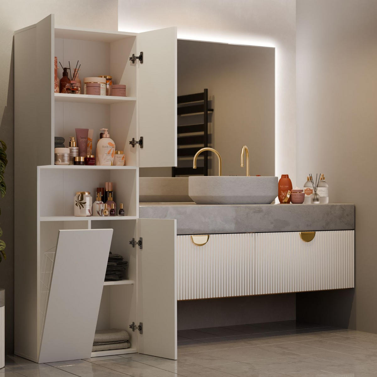 HOCHSCHRANK Billy - Beige, Holzwerkstoff (60/174/30cm) - kommodly