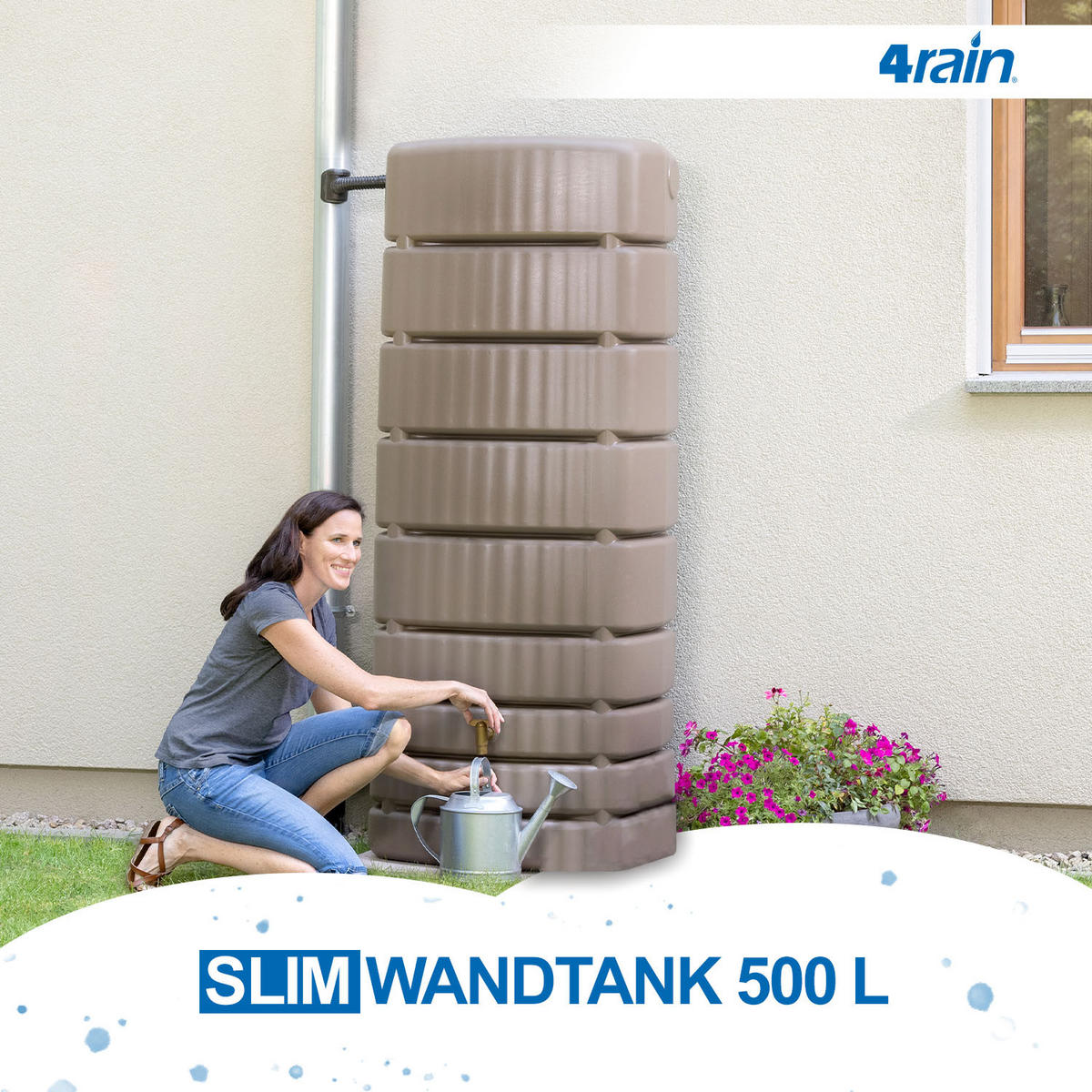WANDTANK 500 L taupe - Beige, Kunststoff (75/184/51cm) - 4rain