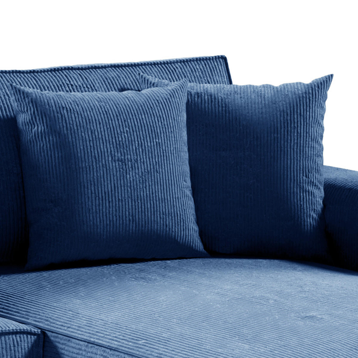 ECKSOFA Isaac 4 Sitzplätze Blau - Blau, Holzwerkstoff (294/185cm) - Petits-meubles