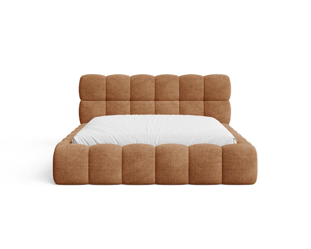 POLSTERBETT 19 - 140x200 cm – Arena – Bett mit Federmechanismus und Stauraum - Terracotta, Holz (140/200cm) - ROYAL24_MARKT