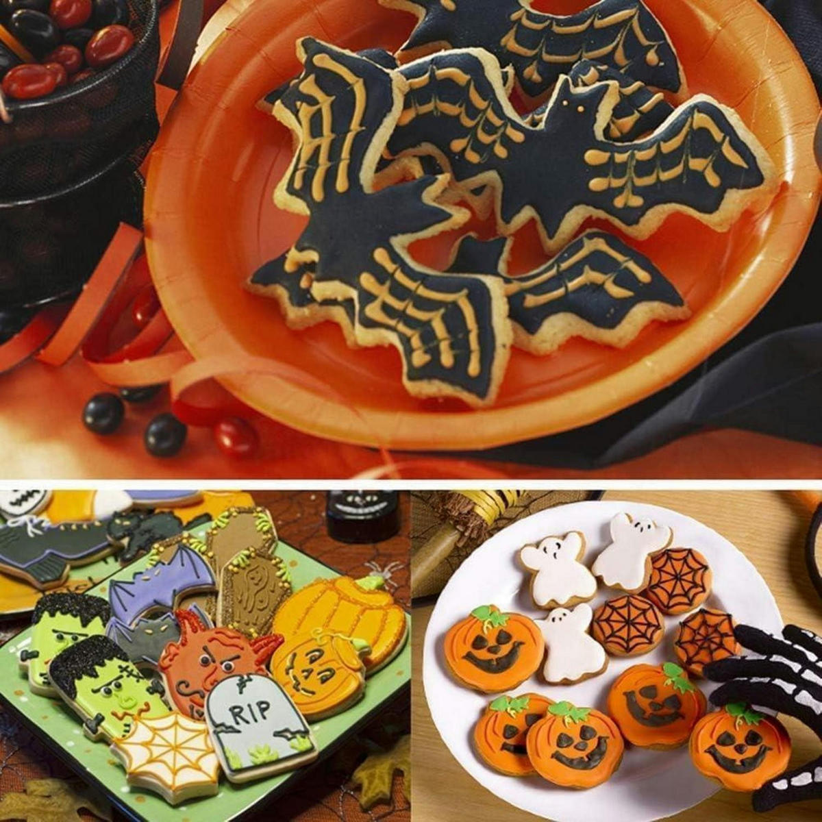 AUSSTECHFORMEN Set 5-teilig Halloween Kürbis Katze - Multicolor, Metall (30.3/2.3/15.5cm)