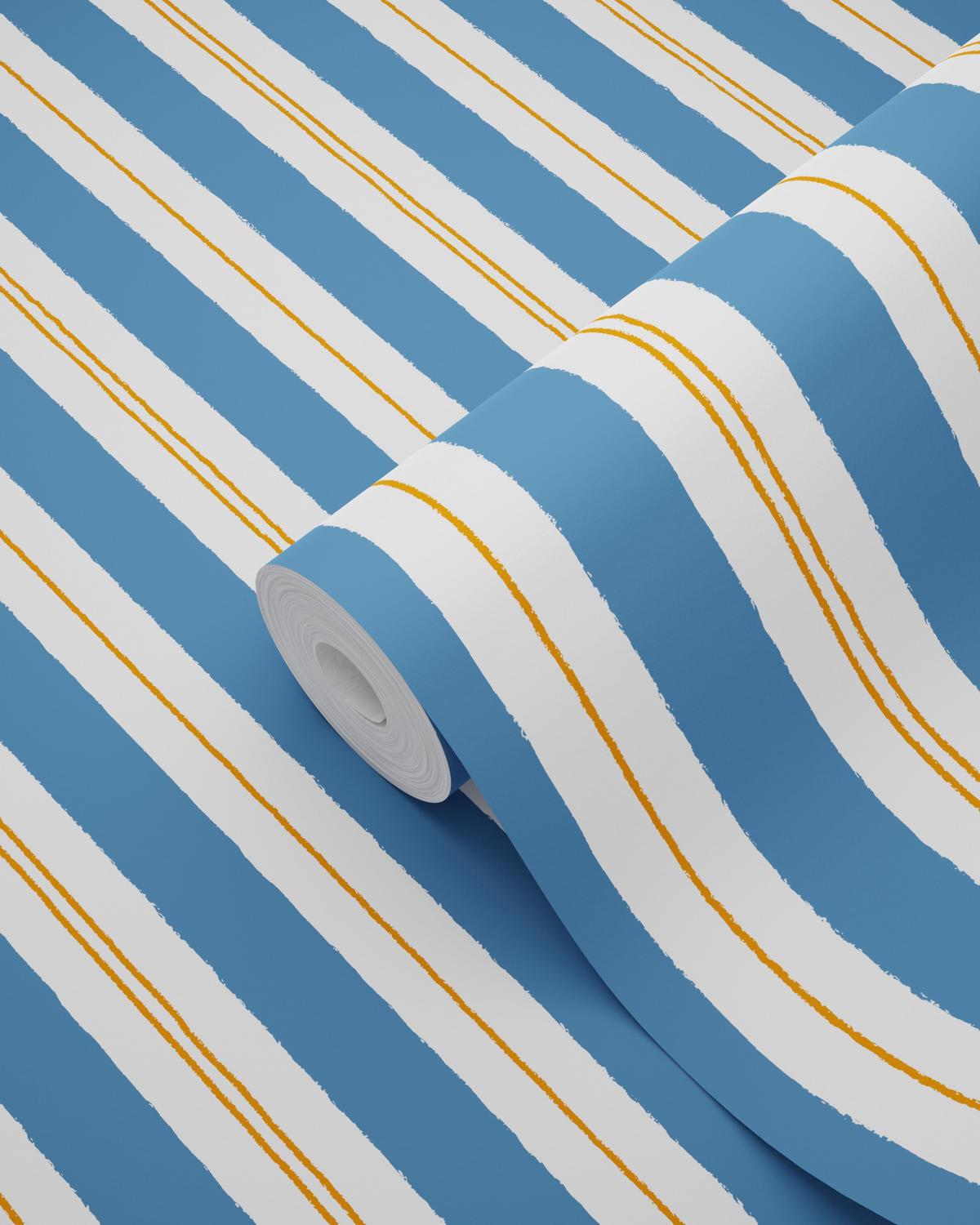 TAPETE Streifen 50 x 900 cm - Blau, Papier (50/0.1cm) - ESTAhome