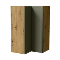ECKHÄNGESCHRANK Salo W14/60 Eiche Artisan / Reed Green Matt 60 / 60 / 96cm - Eiche Artisan/Grün, Holz/Holzwerkstoff (60/96/60cm) - Feldmann-Wohnen