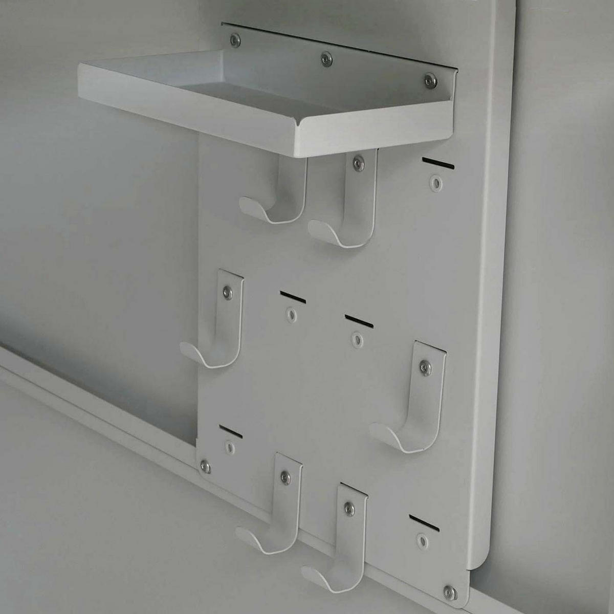 2ER-FAHRRADGARAGE rechteckig Hellgrau - Hellgrau, Metall (113/123/208cm) - MCW