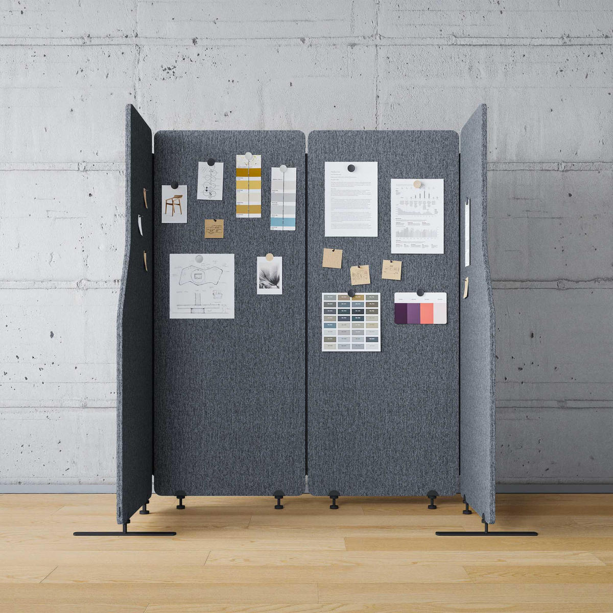 AKUSTIKSCHUTZWAND SADIE - Anthrazit, Metall (240/145/2cm) - Jan Nowak