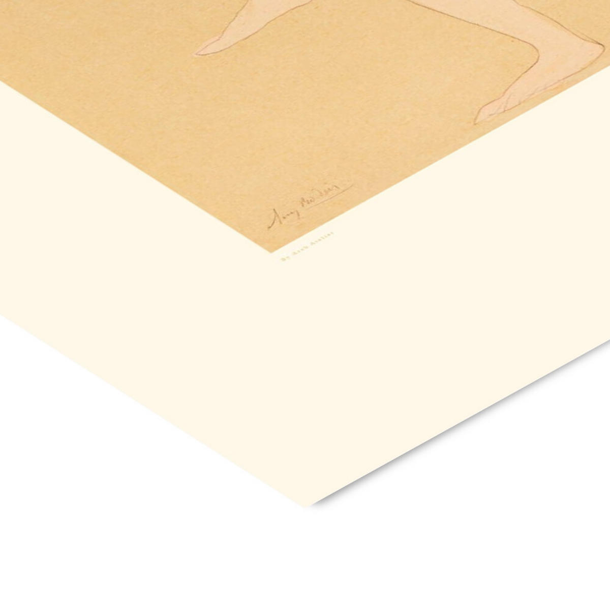 POSTER mit Rahmen Arch Atelier - Auguste Rodin - Eichefarben/Orange, Holz/Papier (30/40cm) - Poster&Frame