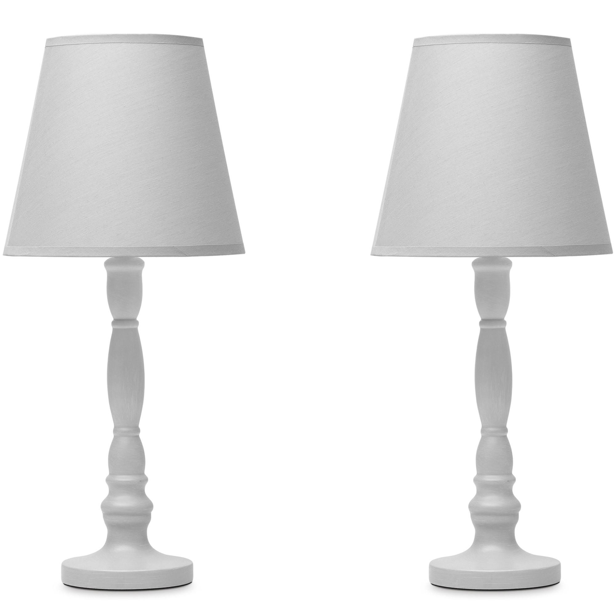 TISCHLAMPE GITTA 2-er Set, Grau - Grau, Keramik/Textil (22/22/51cm) - KONSIMO®