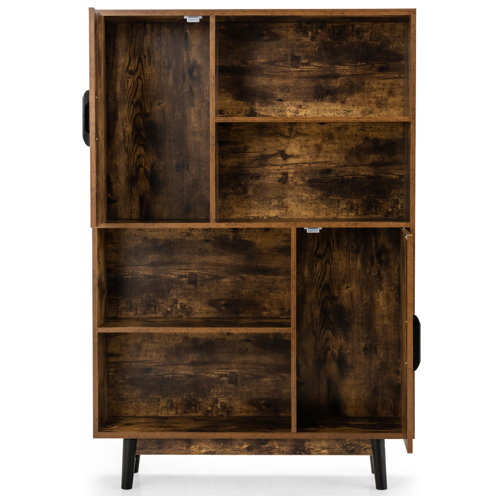 BÜCHERREGAL Braun - Braun, Holz (24/120/80cm) - COSTWAY