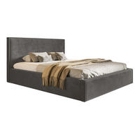 DOPPELBETT 160x200 cm mit Bettkasten Kyoto, Samtstoff, Dunkelgrau - Dunkelgrau, Holz/Textil (160/200cm) - Emporius