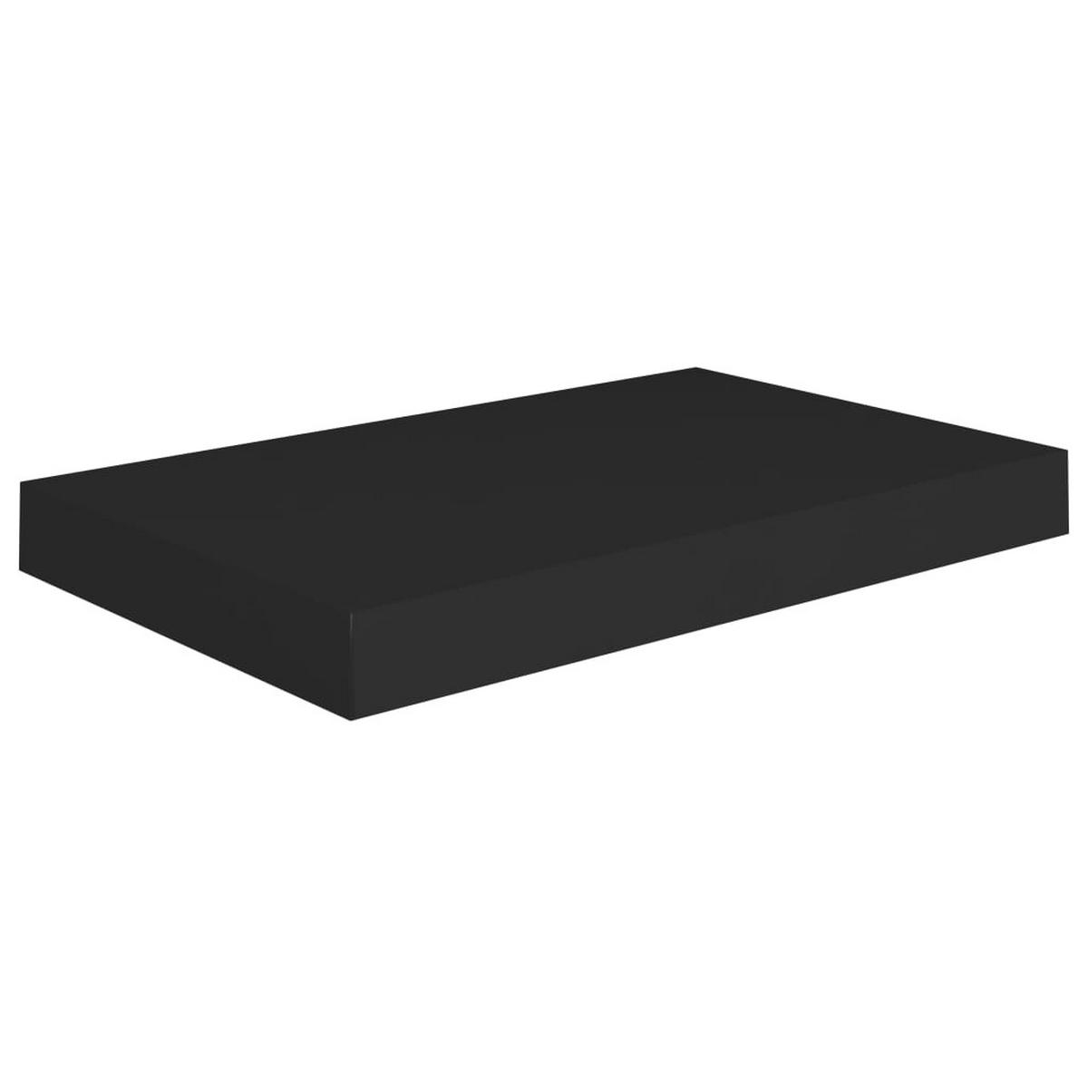 WANDBOARDSET 2-tlg. 40/23/3,8 cm aus Mdf Schwarz - Schwarz, Holzwerkstoff (40/3.8/23cm) - vidaXL
