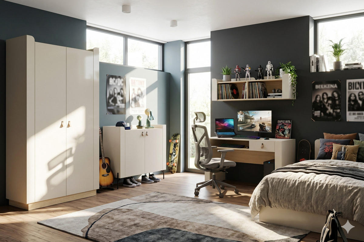 KOMMODE SOVI 06 130 / 95 / 42 cm in Macadamia / Eiche Mavelie - Eichefarben/Beige, Holzwerkstoff (130/95/42cm) - Deine Möbel 24