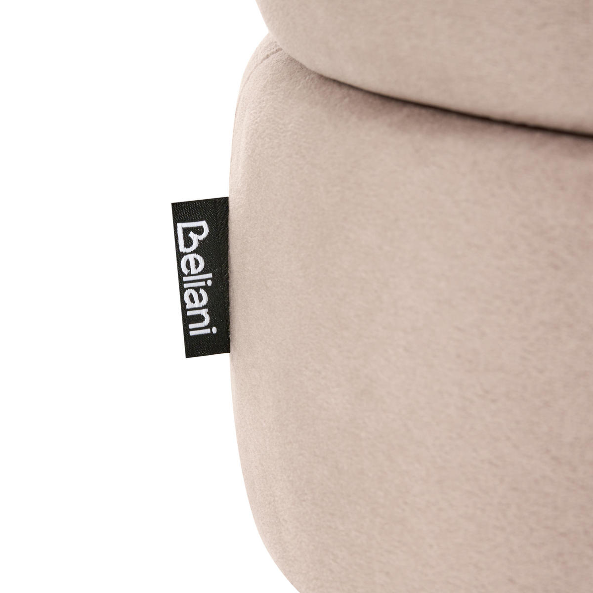 POUF Taupe Elgin - Taupe/Goldfarben, Textil (37/42/37cm) - Beliani