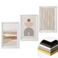 WANDBILDER 3er-Set - 40x60 cm Weißer Rahmen - Abstrakte Landschafts- und Naturgeometrie - Weiß, Kunststoff (40/60cm) - ArtPrintCave