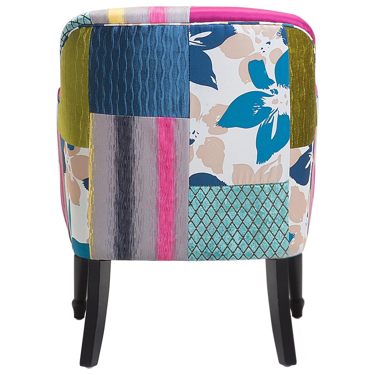 SESSEL Polsterbezug Bunt Mandal - Multicolor, Holz/Textil (59/86/57cm) - Beliani