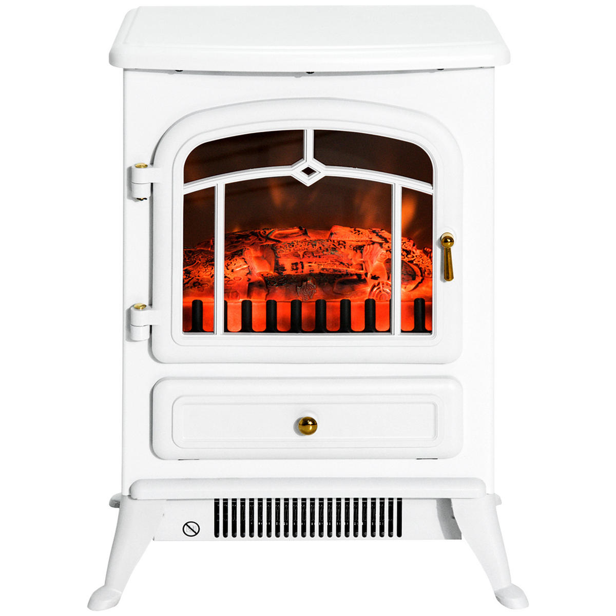 ELEKTROKAMIN DE-17003 Retro 950-1850 W Weiß - Weiß, Kunststoff (415/548/28cm) - ComfortXL