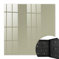 SCHLÜSSELBOX Schwarz 30x30 cm- Türöffnung nach rechts - Dunkelcreme - Creme, Metall (30/30/5cm) - TULUP