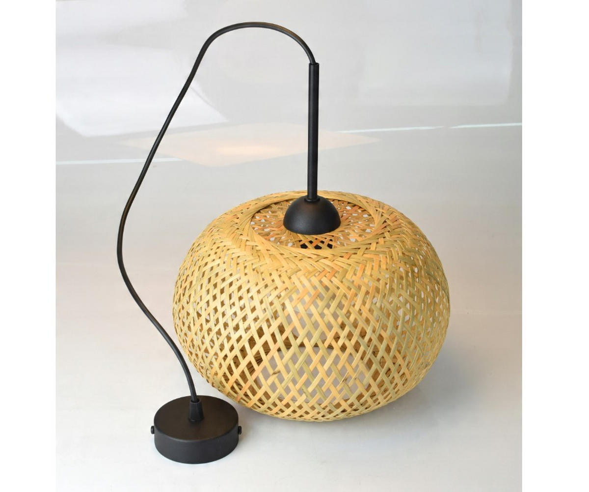 PENDELLEUCHTE BOHO - Beige, Holz/Metall (28/28/100cm) - kiki design