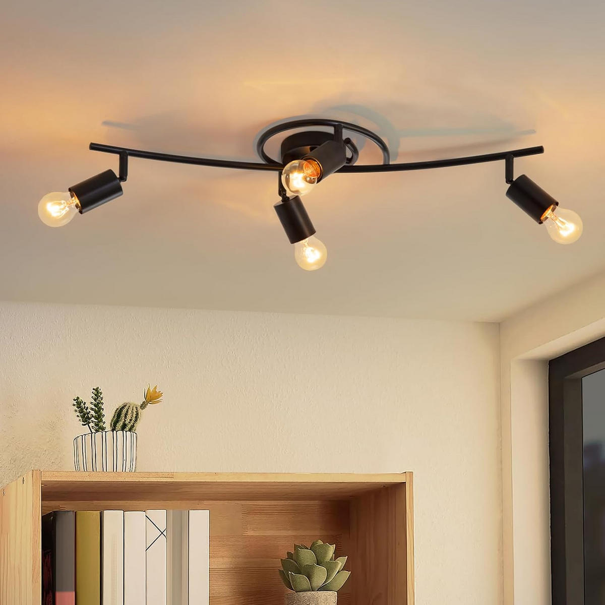 DECKENSTRAHLER Funkelda 10/20/67 cm - Schwarz, Metall (67/10/20cm) - ZMH