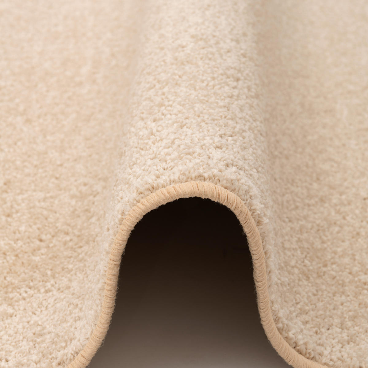HOCHFLOR VELOURS TEPPICH COTTAGE RUND - Beige, Textil (133/133cm) - Snapstyle