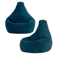 SITZSACK für Kinder Sessel aus Cord 2-tlg. - Grün, Textil (69/59/65cm) - icon