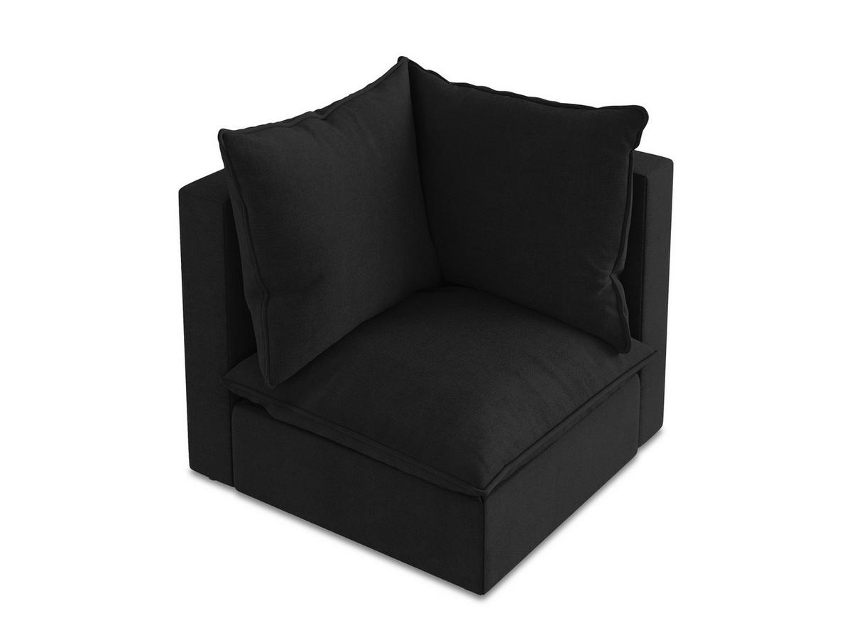 SOFAELEMENT Samt Stoff Grün - Schwarz/Olivgrün, Holzwerkstoff/Kunststoff (75/77/90cm) - Makamii