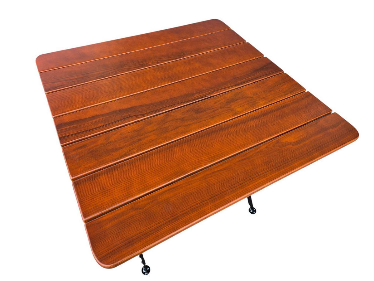 BIERGARTENTISCH BAVARIA 74x80x80cm Klappbar Eschenholz Schwarz/Braun - Braun, Holz (80/80/74cm) - CHEFGASTRO