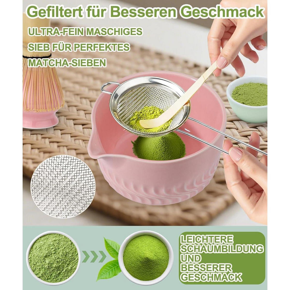 MATCHA Set 7-teiliges Set Rosa - Rosa, Keramik (15/10/20cm)