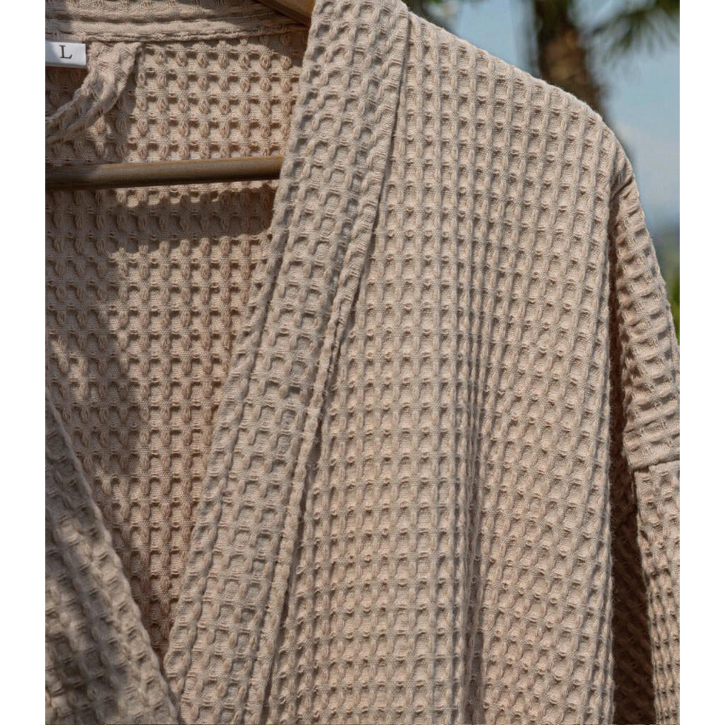 Thumbnail - Sowl Bademantel., Beige, Textil, Badtextilien, Bademäntel