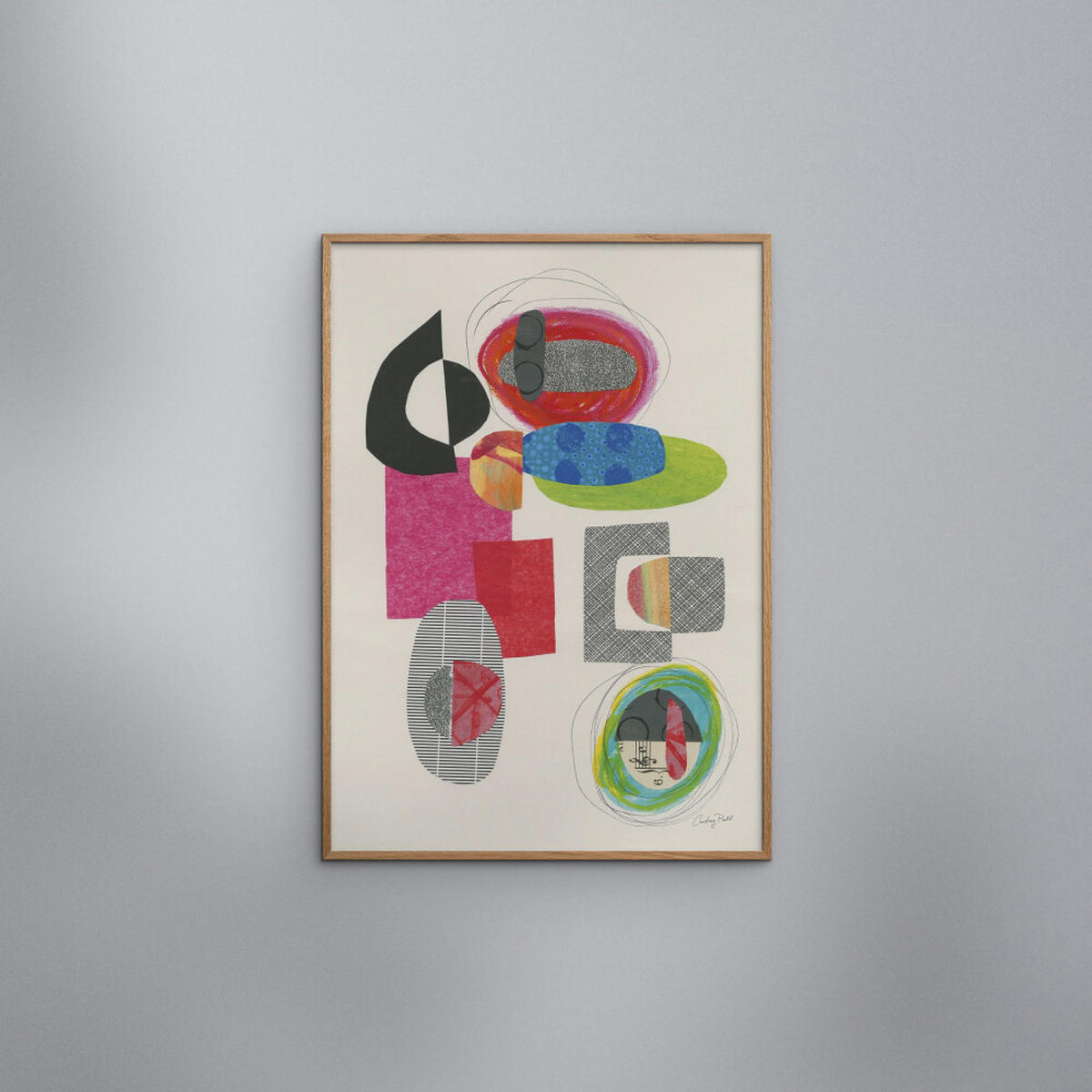 POSTER Wild Apple - Copy of Geometric Collage - Multicolor, Papier (30/40/0.1cm) - Poster&Frame