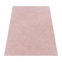 TEPPICH Kurzflor Unifarben Wohnzimmer schmutzabweisend Rosa Rechteckig 140x200 - Rosa, Textil (140/200cm) - KADIMA DESIGN