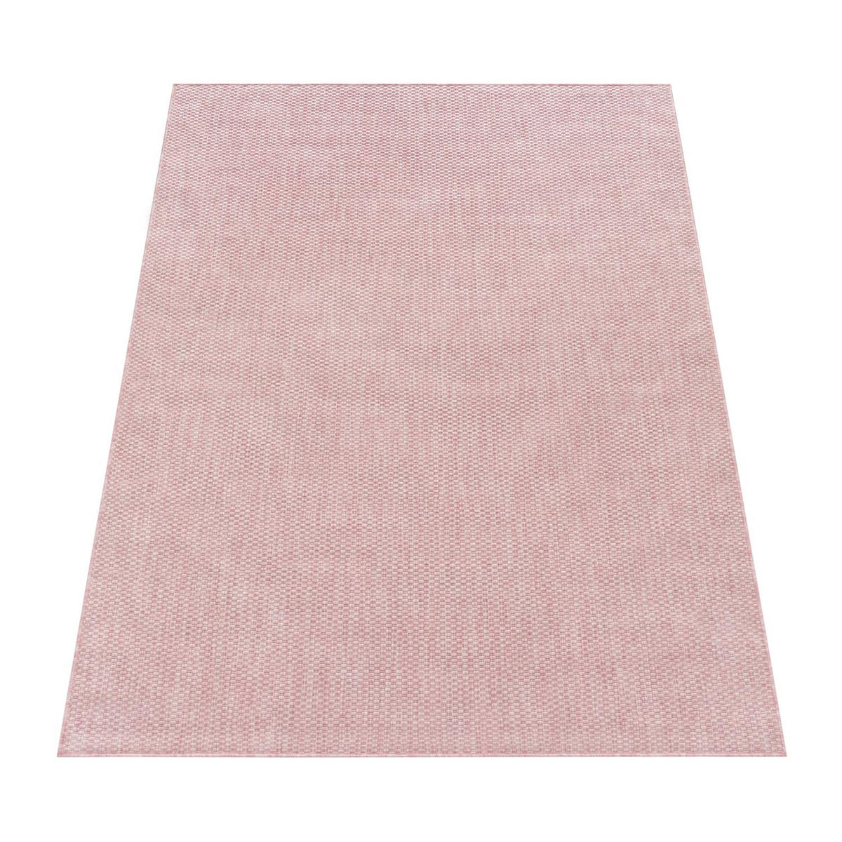 TEPPICH Kurzflor Unifarben Wohnzimmer schmutzabweisend Rosa Rechteckig 140x200 - Rosa, Textil (140/200cm) - KADIMA DESIGN