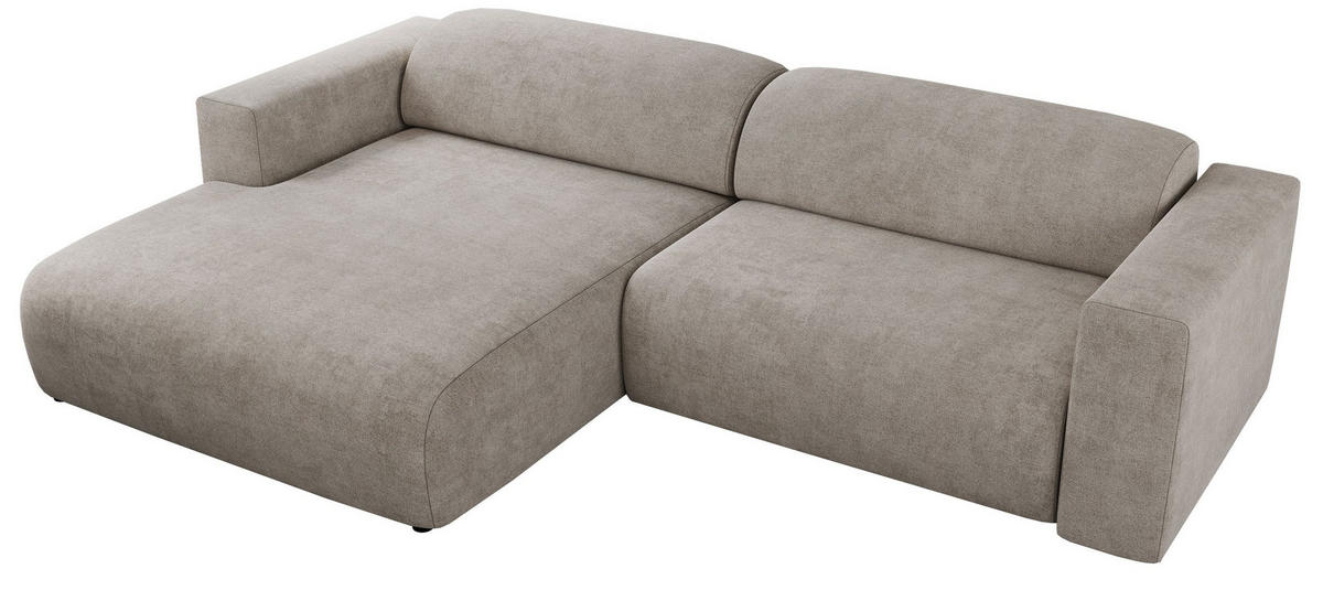 ECKSOFA PASADENA Beige Struktur - Links Seite - Beige/Schwarz, Kunststoff/Textil (288/180cm) - MKS