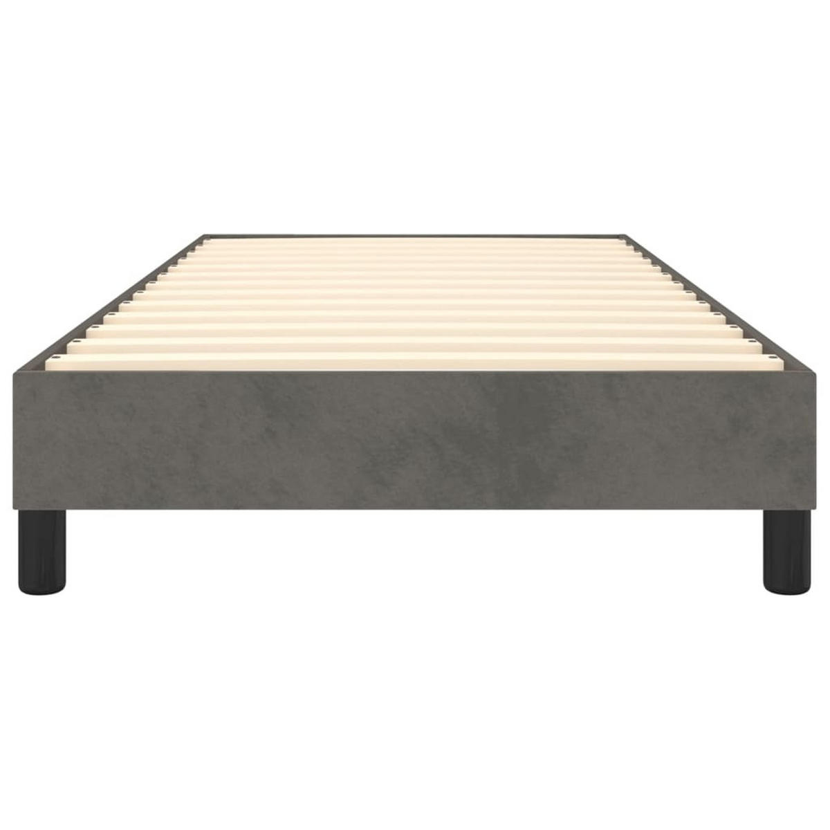 BETTGESTELL Dunkelgrau 100/200 Cm Samt - Grau, Holzwerkstoff (100/200cm) - vidaXL