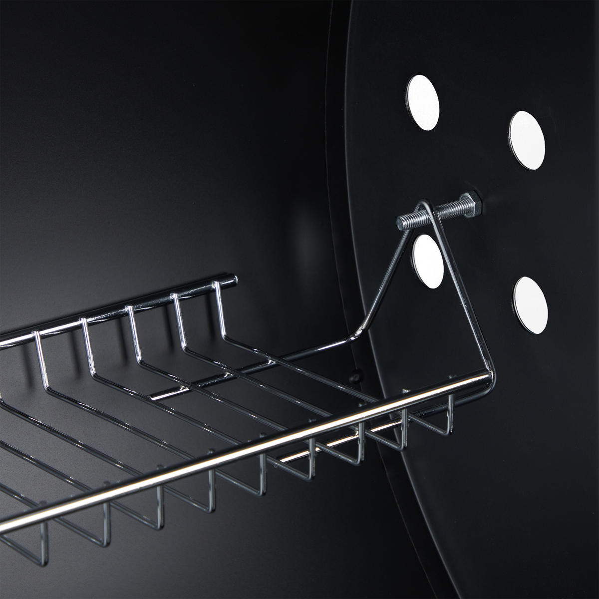 HOLZKOHLEGRILL - Schwarz, Kunststoff/Metall (103/96.5/64.5cm) - Relaxdays
