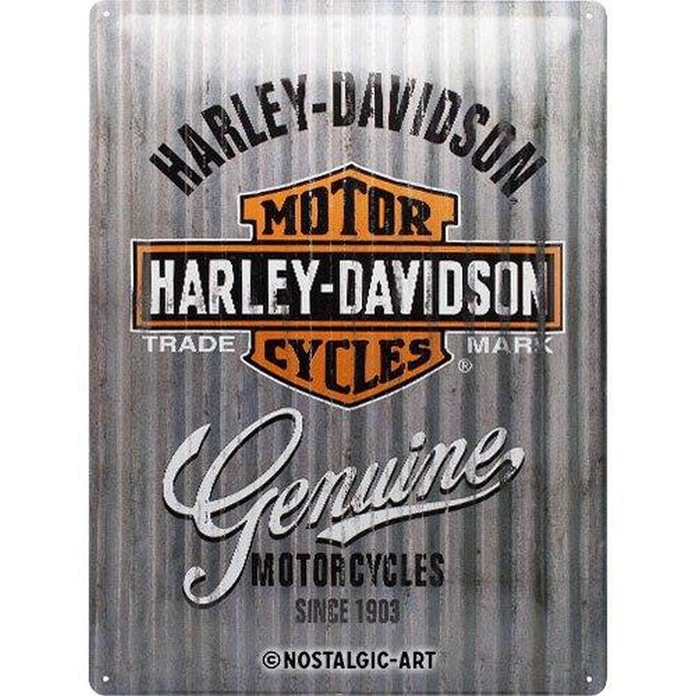 BLECHSCHILD 30/40 cm Harley-Davidson Metal Wall - Multicolor, Metall (30/40/0.2cm) - Nostalgic-Art