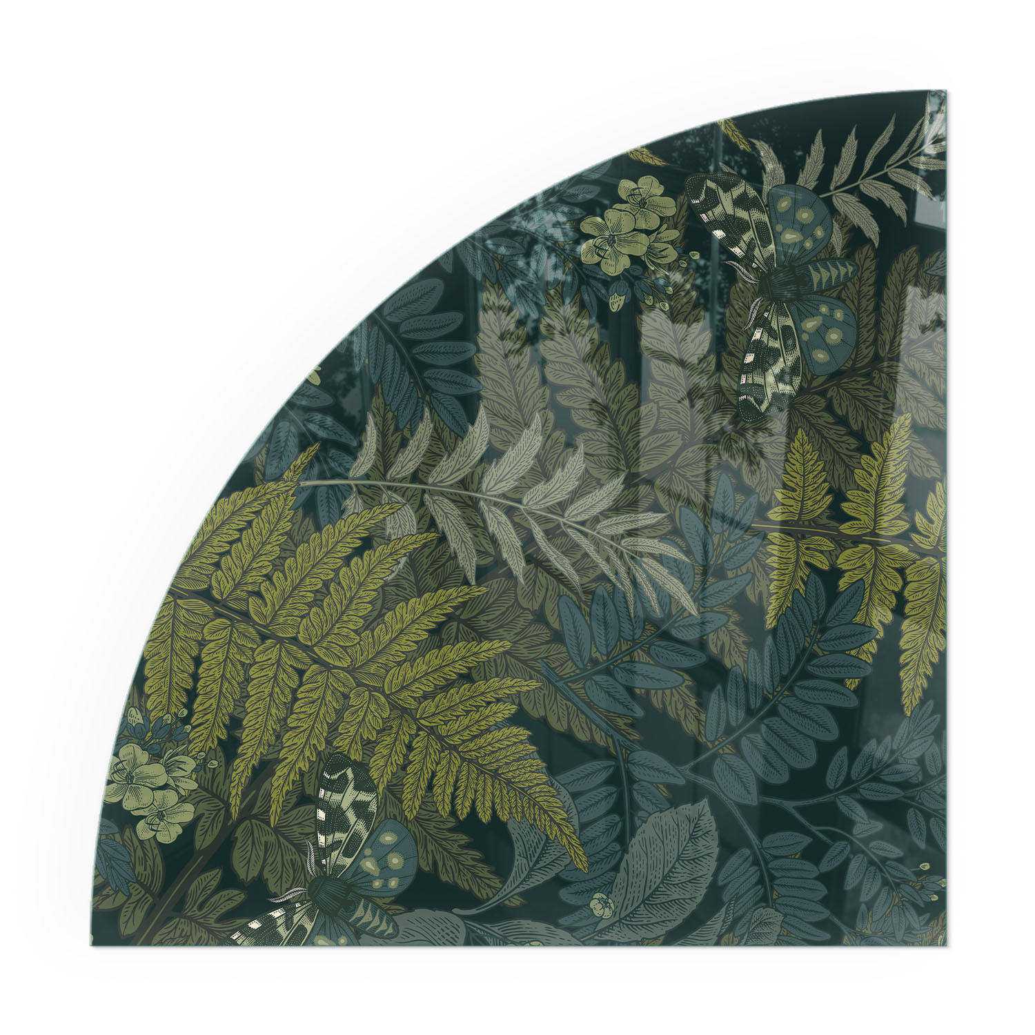 GLASPLATTE für Kamin 100x100 cm - Grün, Glas (100/100/0.4cm) - TULUP