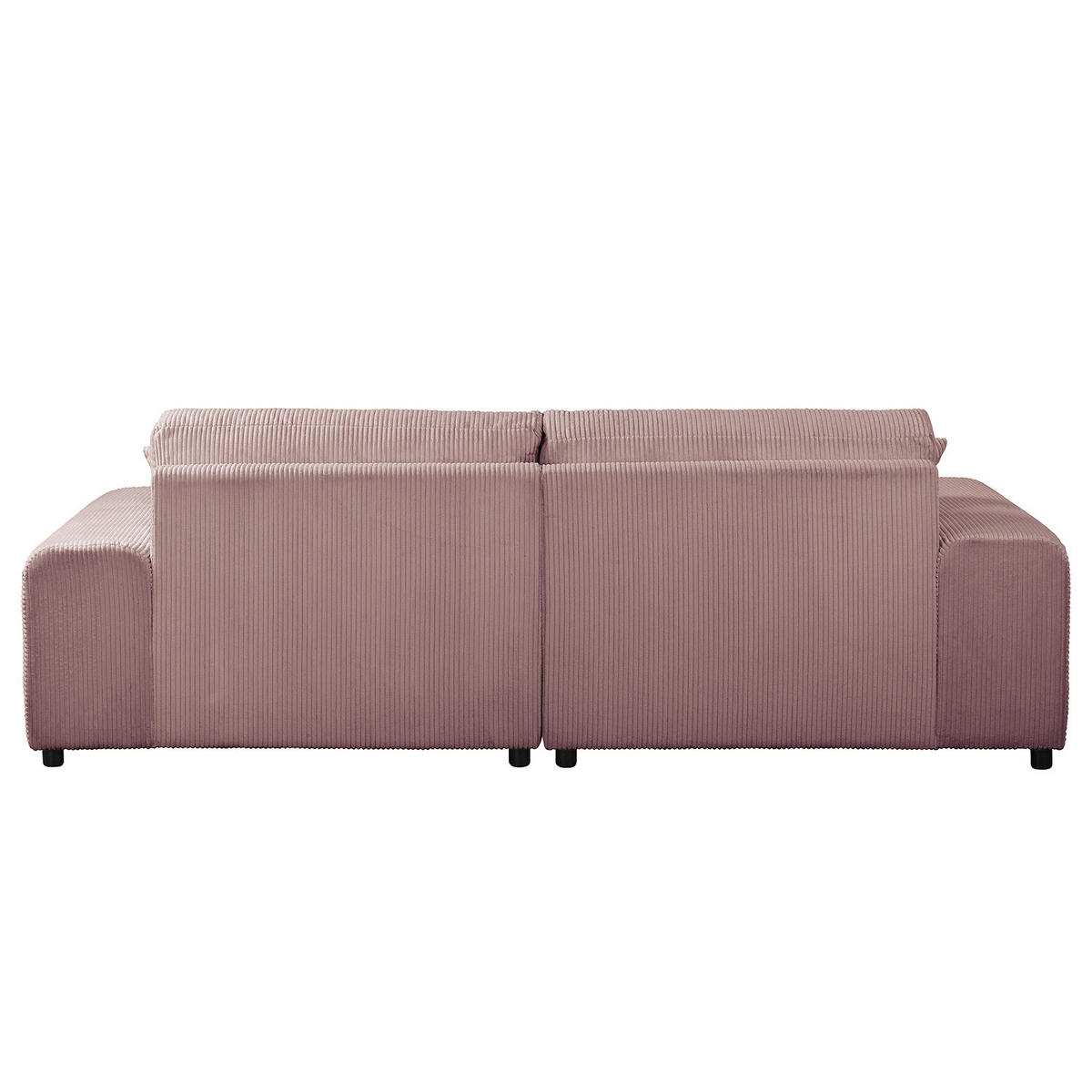 BIGSOFA - Mauve/Schwarz, Kunststoff/Textil (237/79/144cm) - home24