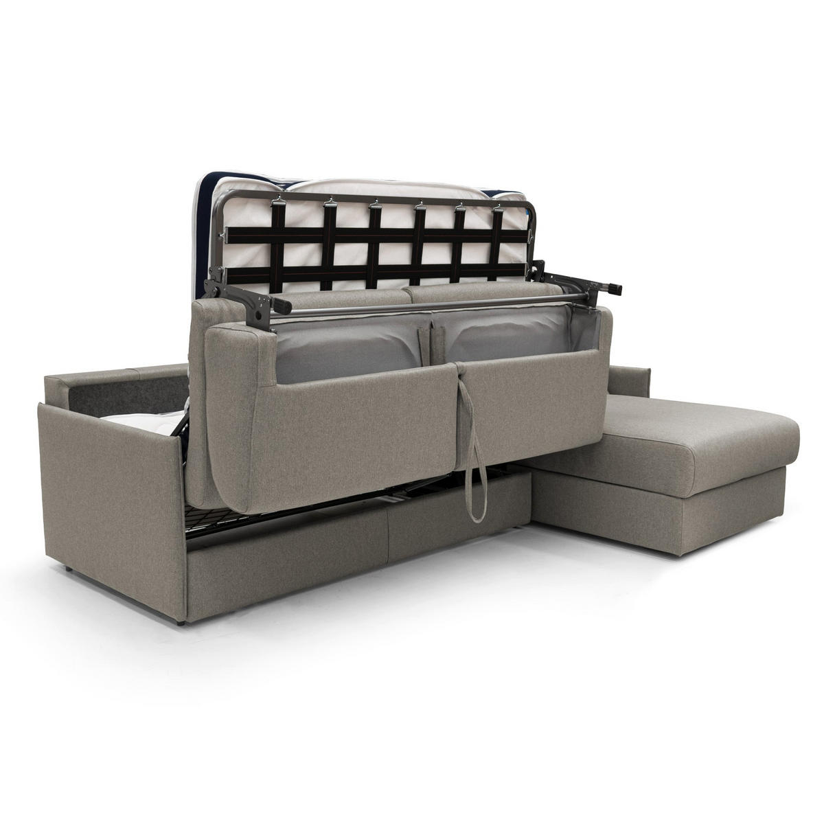 ECKSOFA RECHTS Evans - Taupe, Textil (272/96cm) - Divani.store