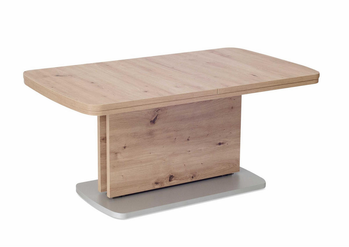 FUNKTIONSTISCH ausziehbar Cate 110(145+180) x 63 x 53-72 Wohnzimmertisch Wildeiche - Braun, Holz (110/63/53cm) - 58aufmkessel