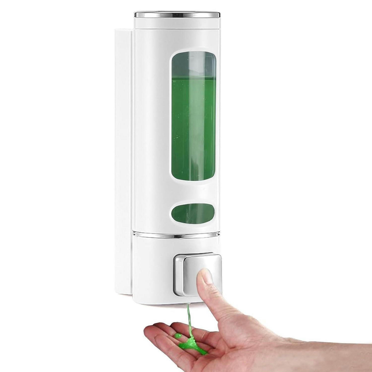 SEIFENSPENDER Wandmontage 400 ml Weiß - Weiß, Kunststoff (6.5/21.3/6.5cm)