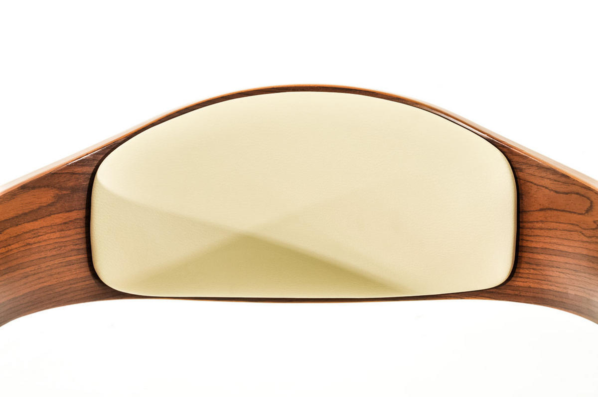 BARHOCKER 2er Set Nadan Kunstleder Walnuss/creme - Beige, Leder/Metall (50/88/48cm) - DELUKE