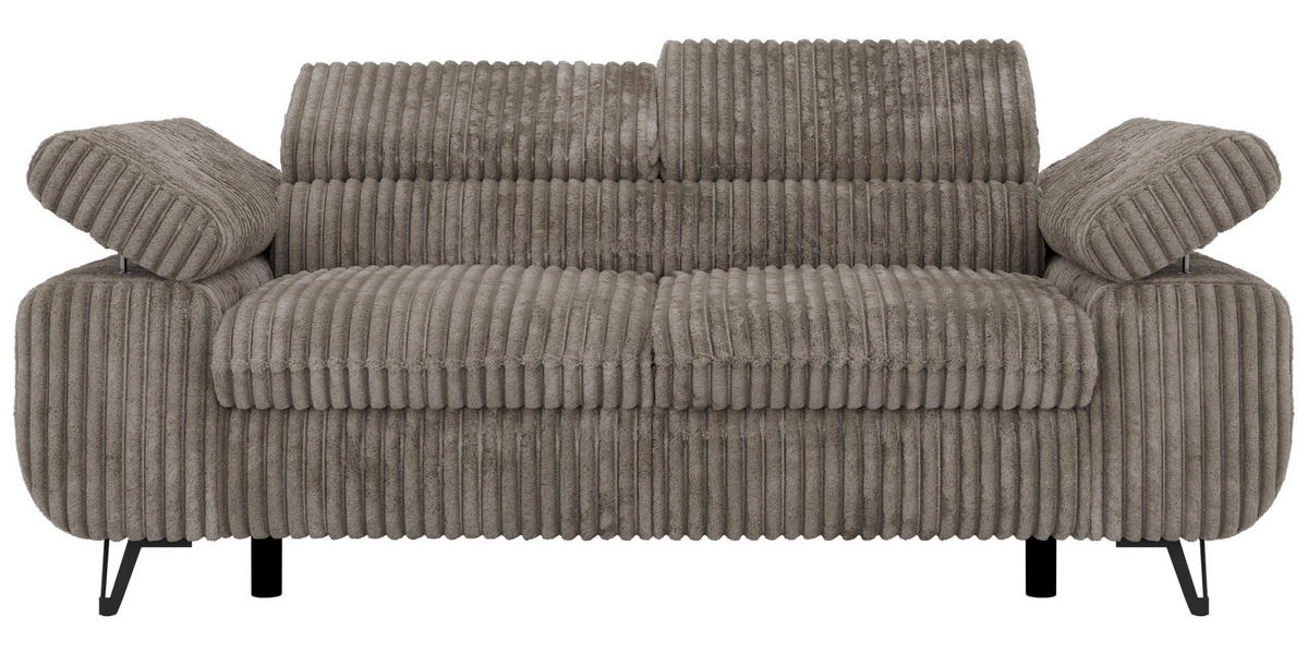 DVOJMIESTNA POHOVKA PETER 2 - Svetlohnedá Manšester - svetlohnedá/čierna, kov/textil (200/76/99cm) - MKS