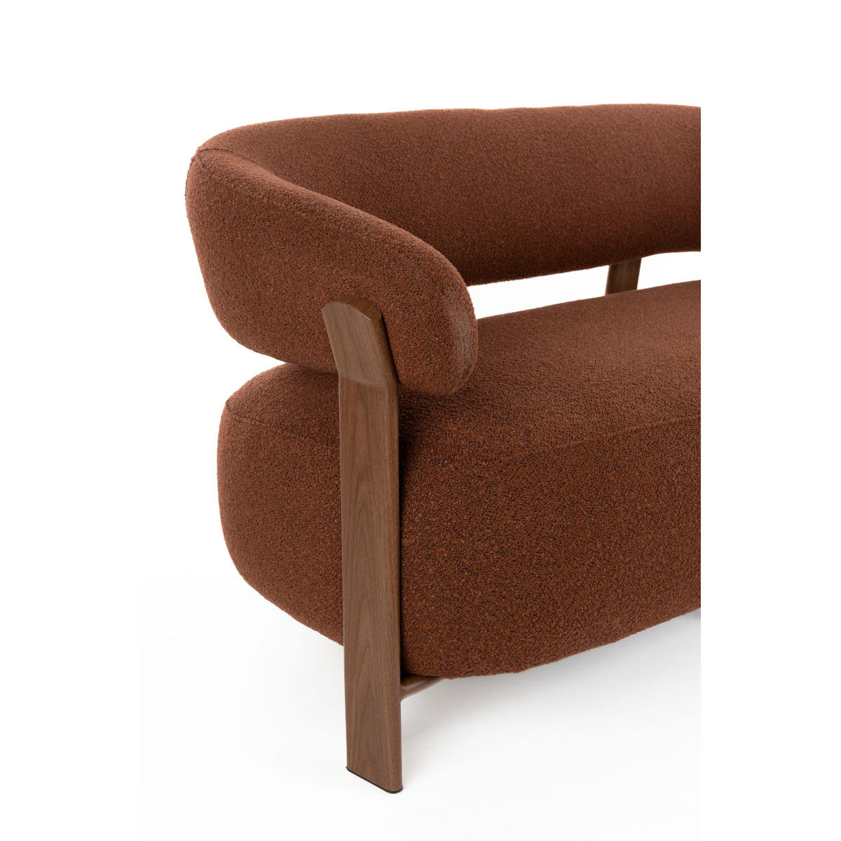 SOFA 2-SITZER Robyn 2-Sitzer Braun - Rot/Braun, Kunststoff (135.5/69.5/71cm) - Housecraft Living