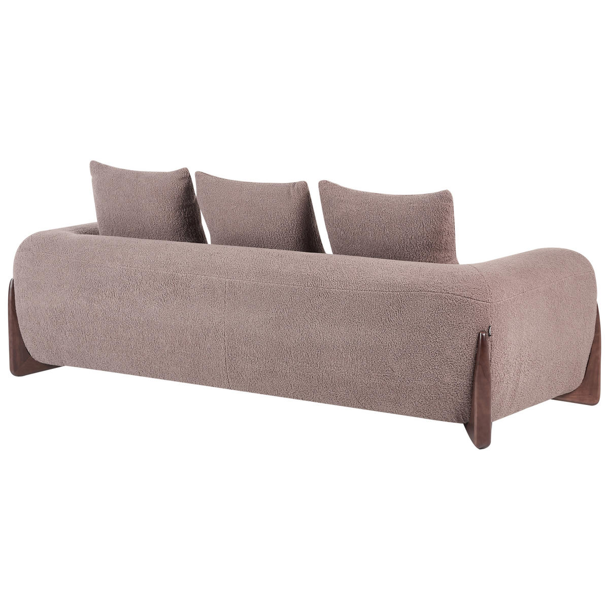 3-SITZER-SOFA Bouclé Braun Vinliden - Braun, Textil (180/62/87cm) - Beliani