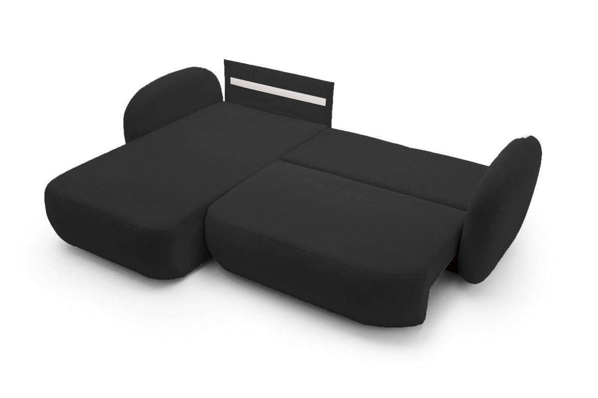 ECKSOFA OLIO L-Form Schlaffunktion mit Bettkasten, lose Rückenkissen, freistehend, LINKS 174x248 cm Graphite-coloured - Graphitfarben, Holz/Textil (174/248cm) - DomoHome