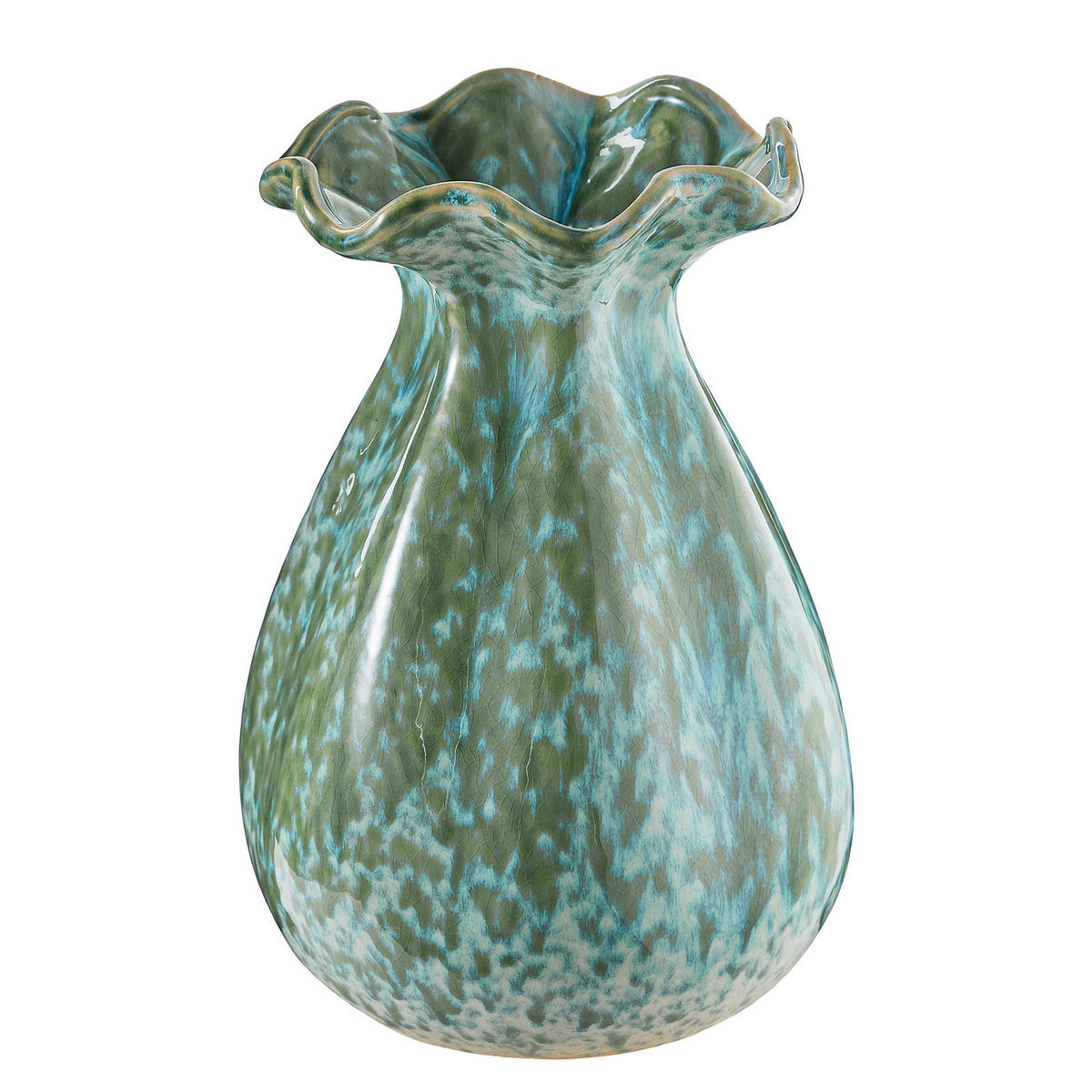 VASE Flora 20 cm - Blau, Keramik (22cm) - Butlers