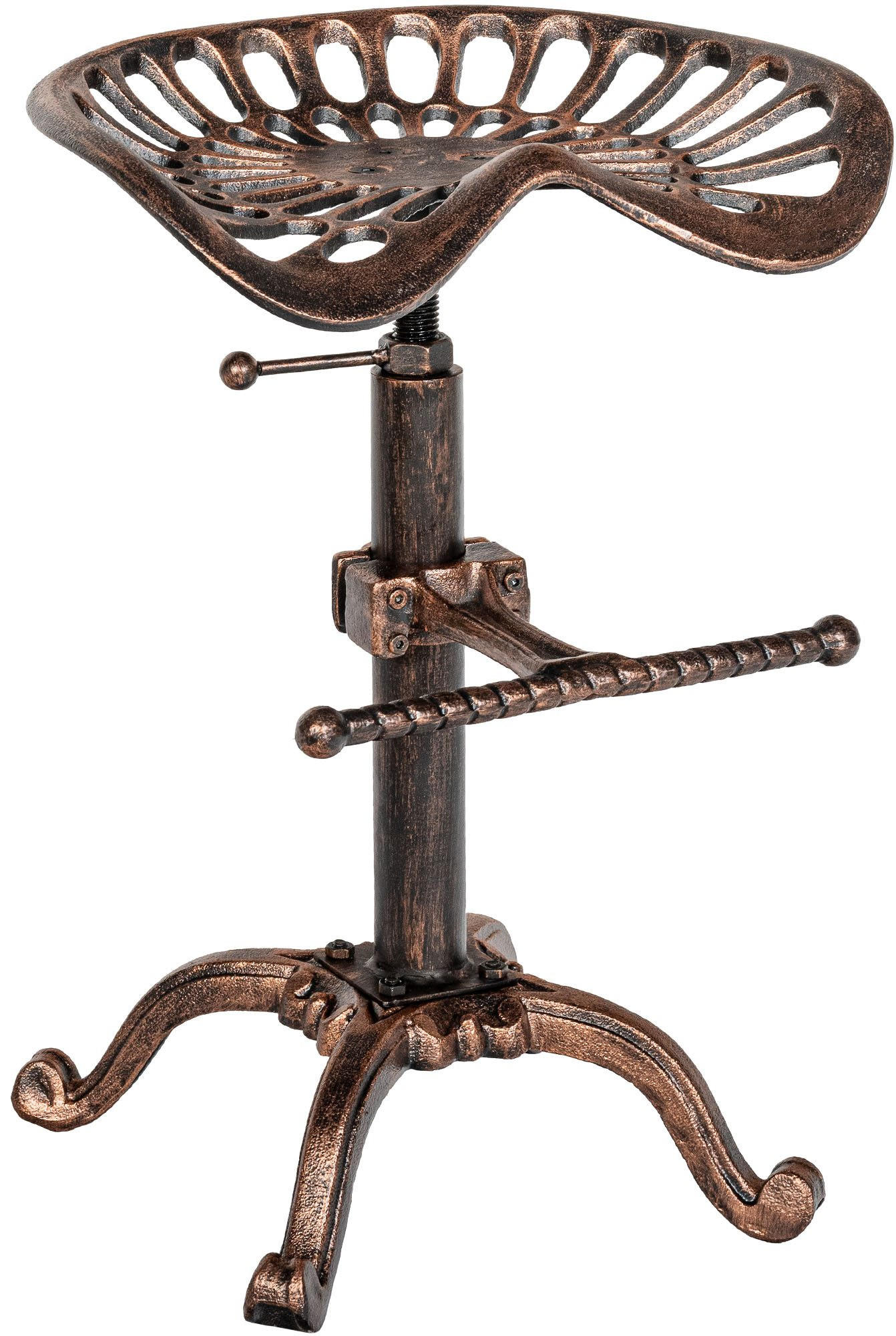 BARHOCKER Metall Bronze - Bronzefarben, Metall (44/56/34cm) - CLP