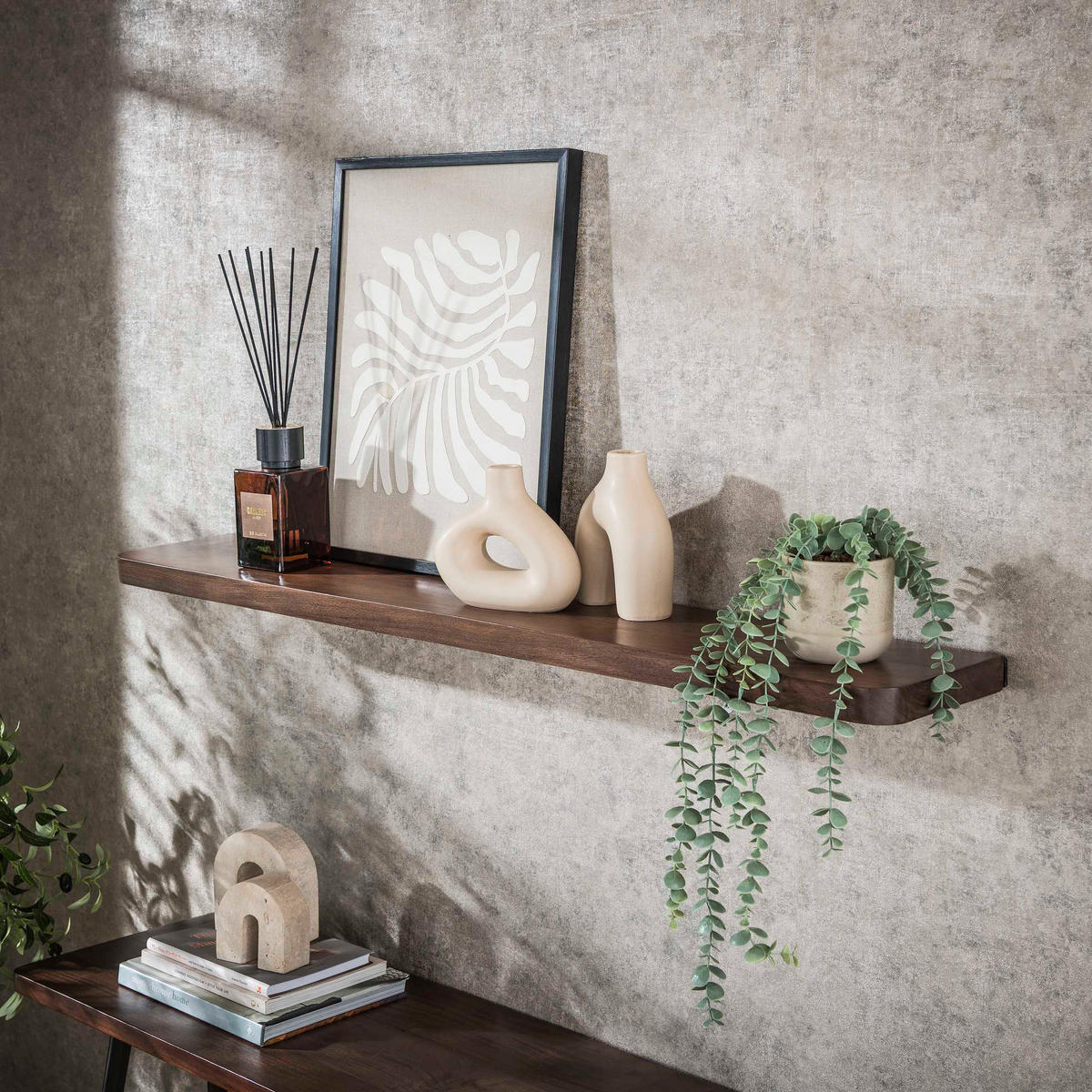 WANDREGAL Carve - Braun - 20/120/4 cm - Braun, Holz (120/4/20cm) - Hoyz Collection