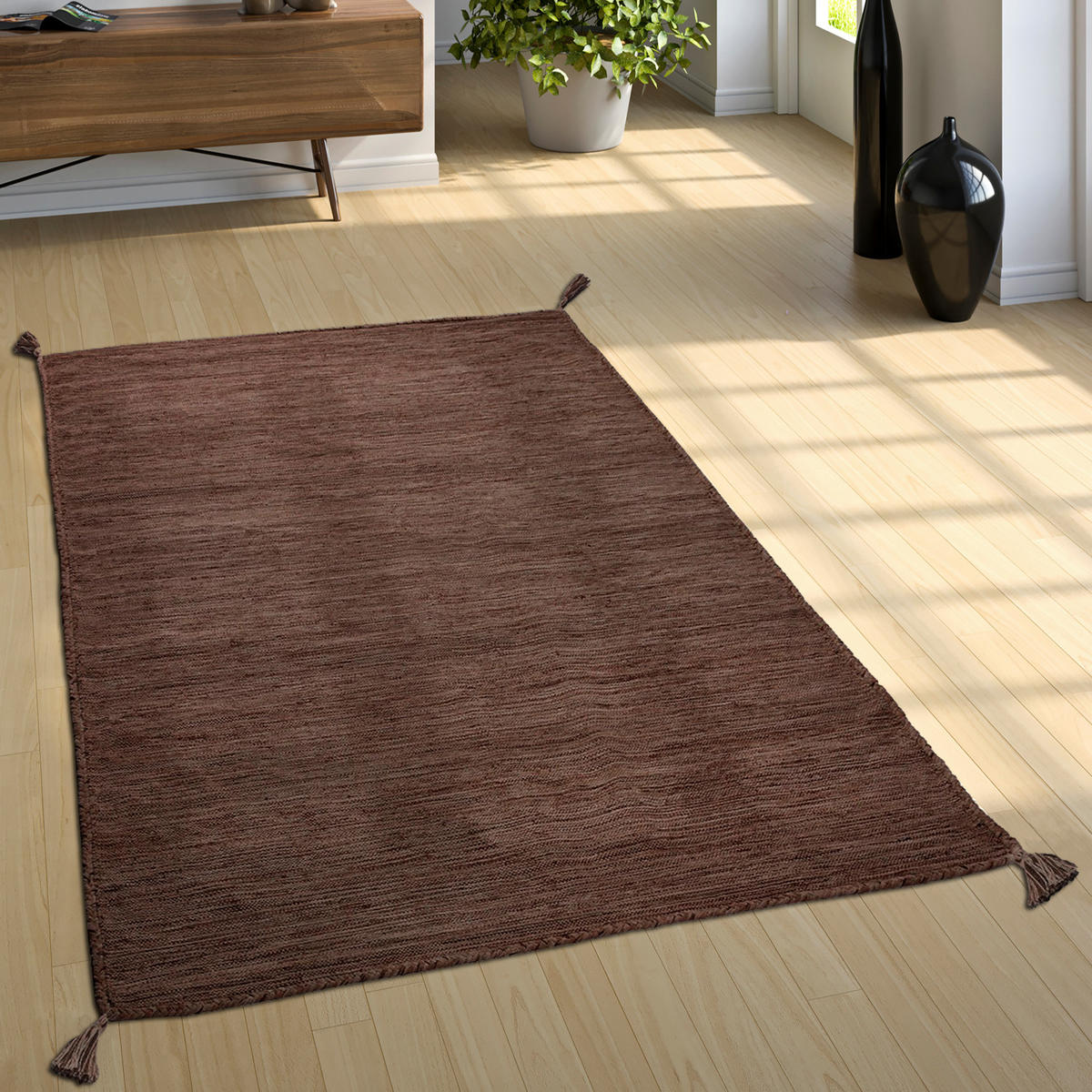 HOCHFLORTEPPICH 240/340 cm Kilim 210 - Braun, Textil (240/340cm) - Paco Home
